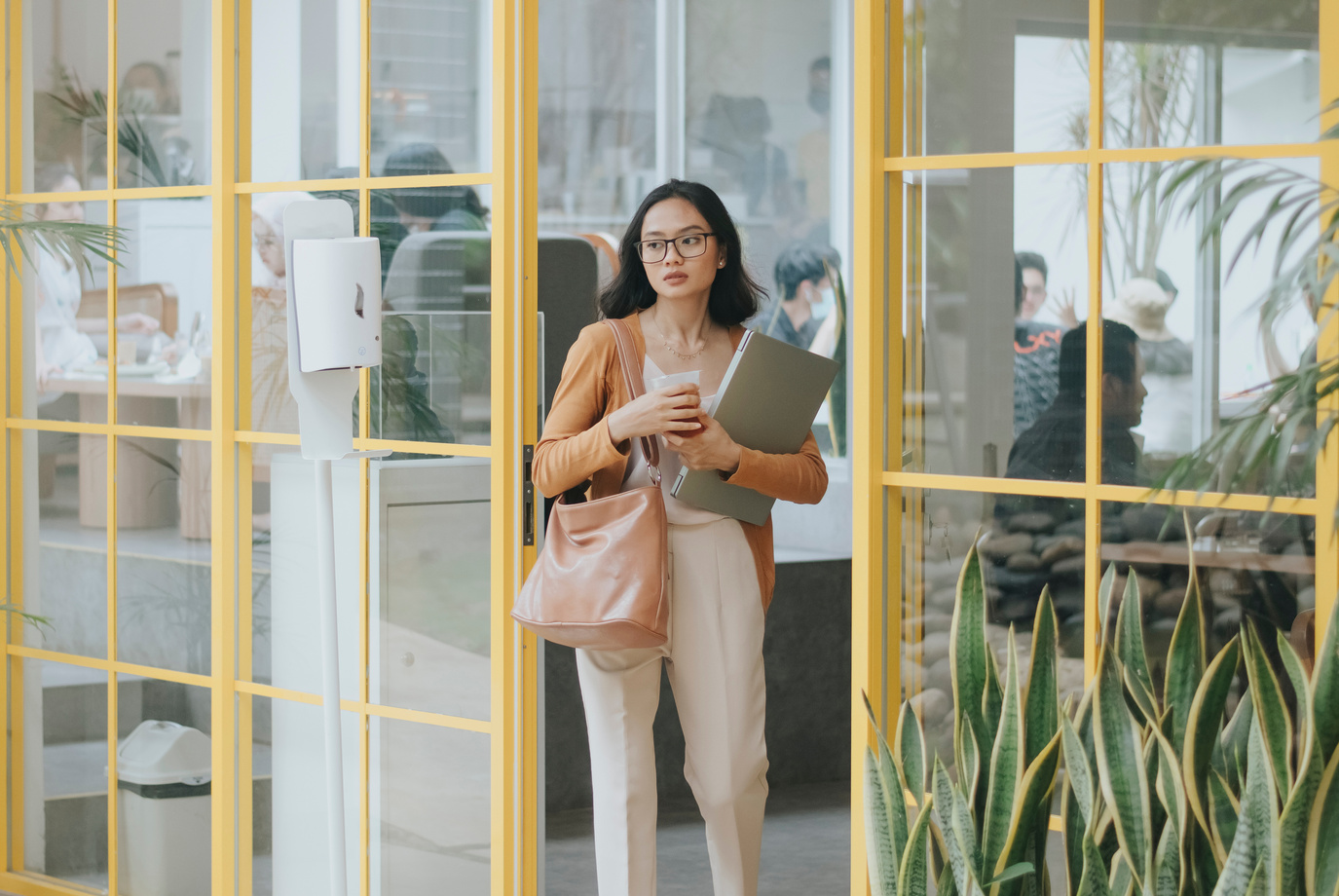 Woman Leaving the Office